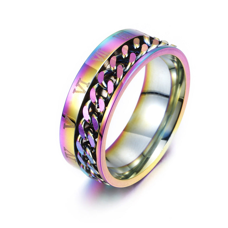 Titanium-Steel Signature Ring