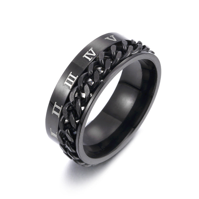 Titanium-Steel Signature Ring