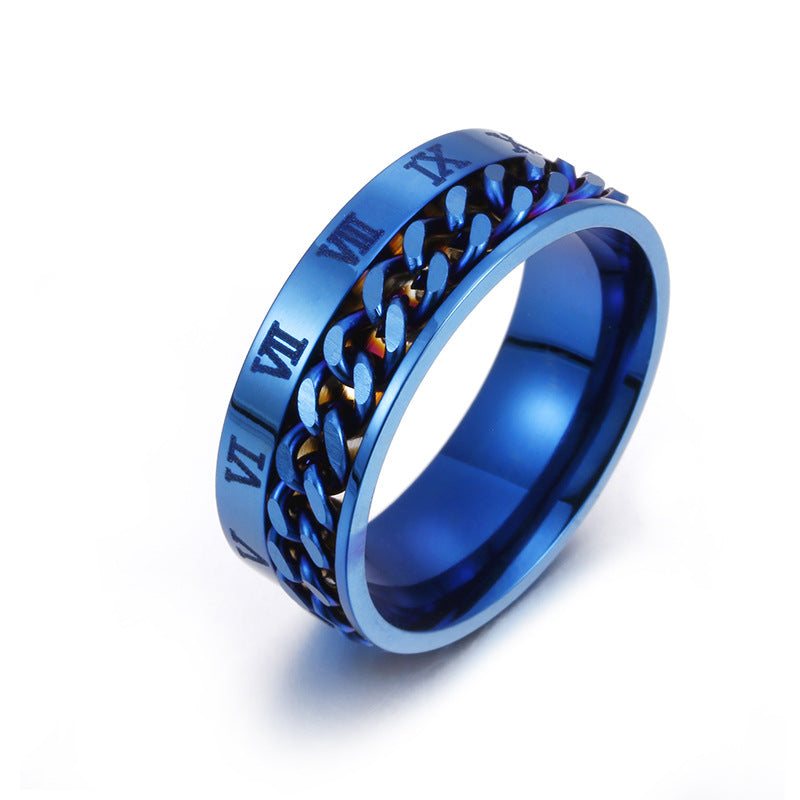 Titanium-Steel Signature Ring