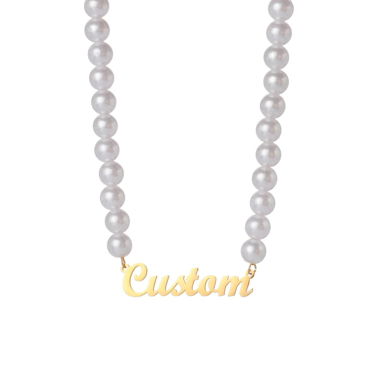 Personalized Pearl Name Necklace